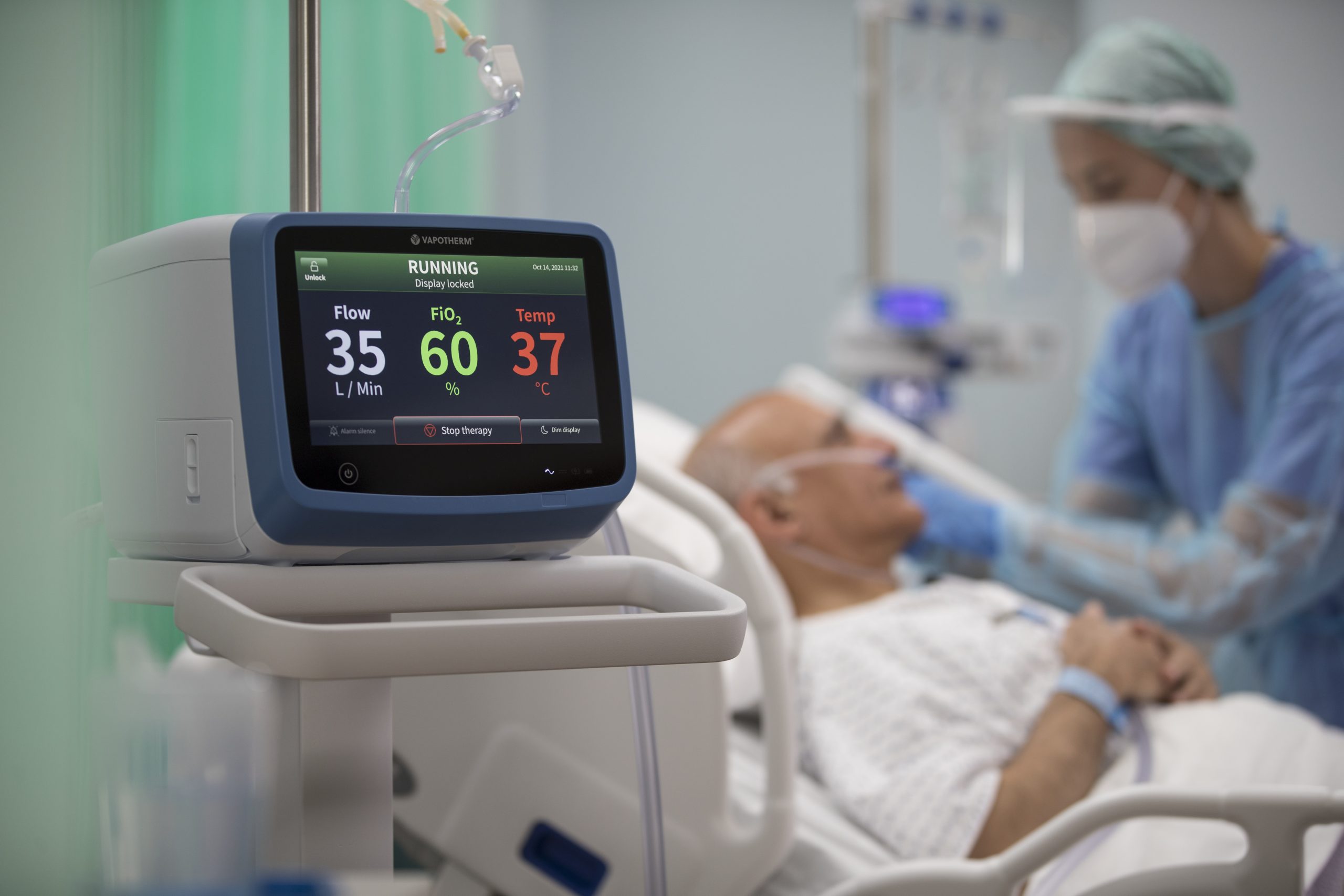 מכשיר Vapotherm לתמיכה נשימתית